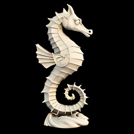 Cartoon Seahorse Statue