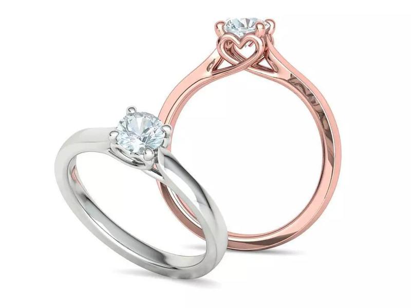 Solitaire Engagement Ring Half Carat Stone Solitaire Ring
