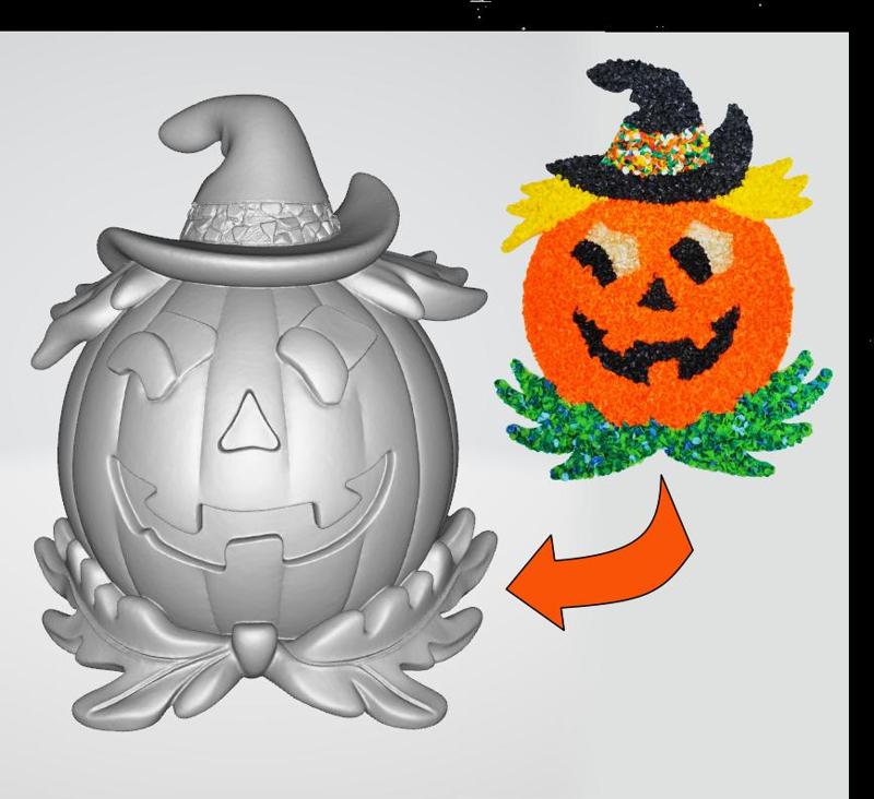 "Plastic Popcorn" Jack-o-Lantern