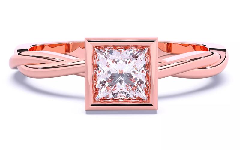 Solitaire Engagement ring 3dm stl renders details