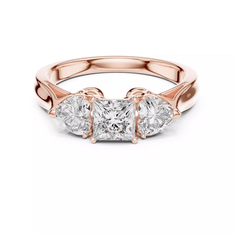 Trio Solitaire Ring 3dm stl renders animation videos details