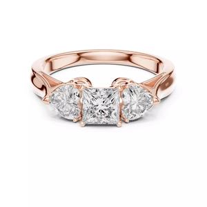 Trio Solitaire Ring 3dm stl renders animation videos details