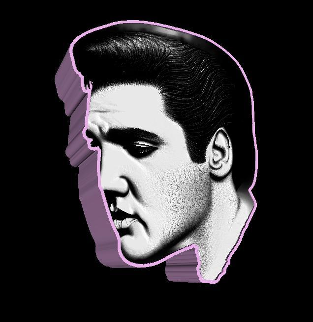 Lightbox The king Elvis lithophane