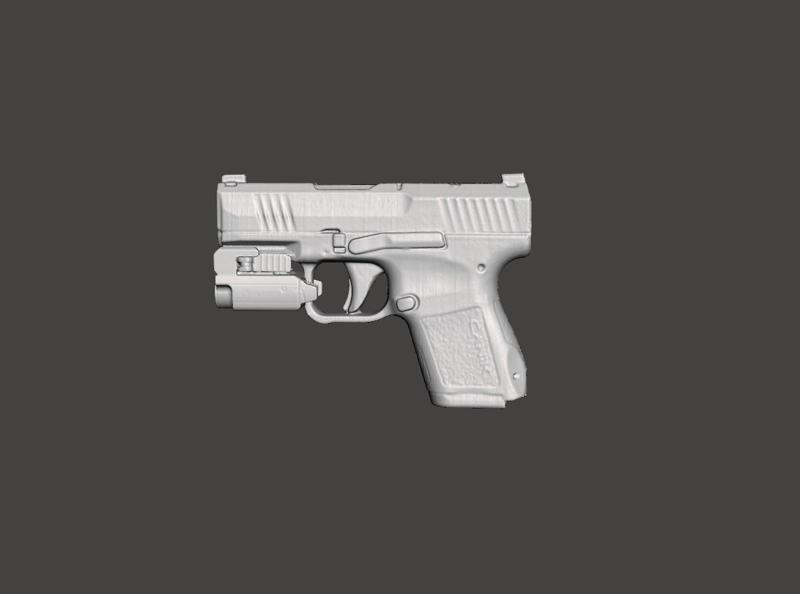 Canik MC9 with Olight PL Mini 2 3D Real Size Gun Mold