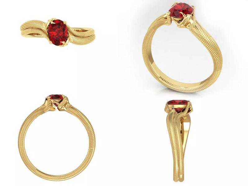 Snake Ring Solitaire