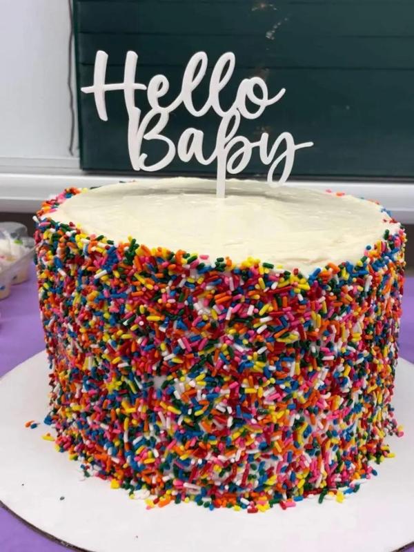 hello baby cake topper