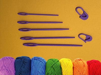 stitch marker and wool needles (60 to100mm)