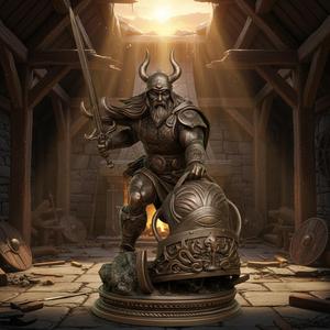Mighty Viking Warrior Statue – Epic Norse 3D Printable Model