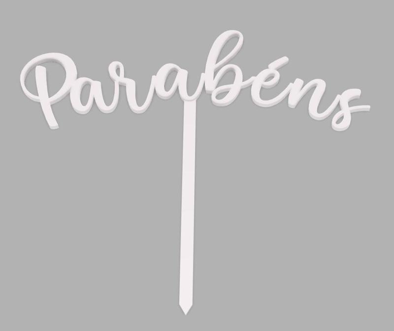 Happy Birthday Cake Topper (Parabens)