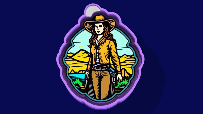 🔫🐎 Western Spirit Babe – Freshie, Keychain & Resin Mold