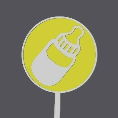 Baby Shower Cupcake Topper - bottle