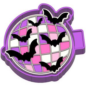 Disco Ball Bats Freshie STL Mold Housing