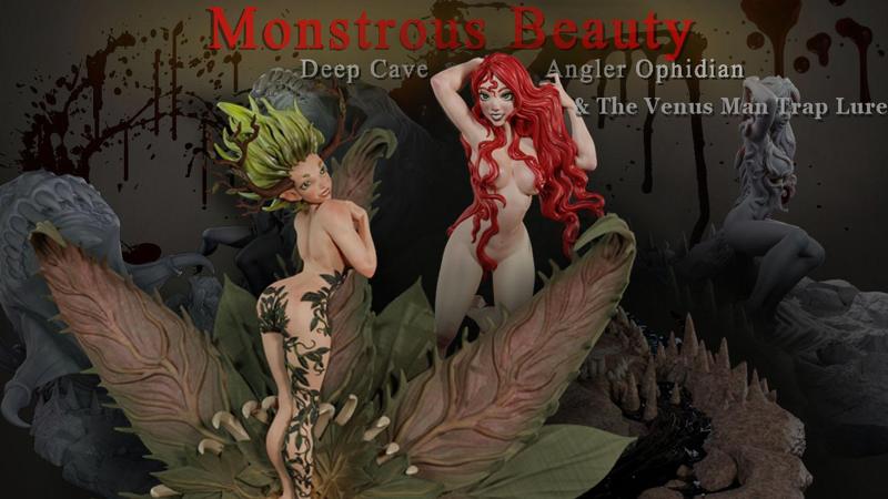 Monsterous Beauty sculpts (Collection-1) 32mm & 120mm Scale with Supports