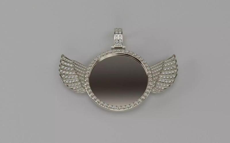 Winged Picture Pendant v2 - 35mm