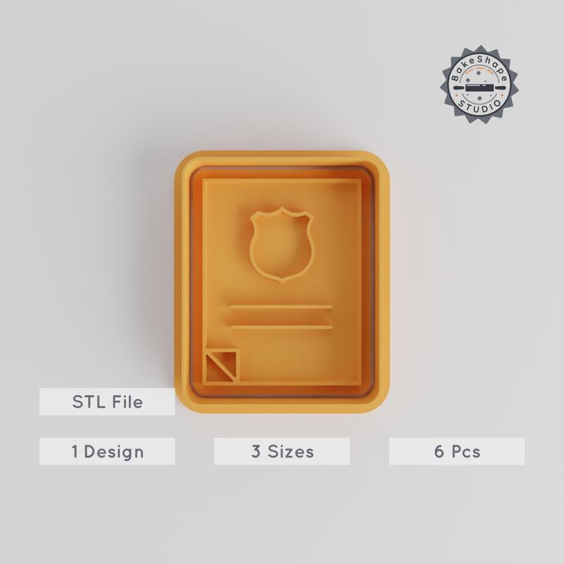 Cookie Cutter & Stamp Set, Report Design, 6 Piece, S/M/L, School & Education Theme