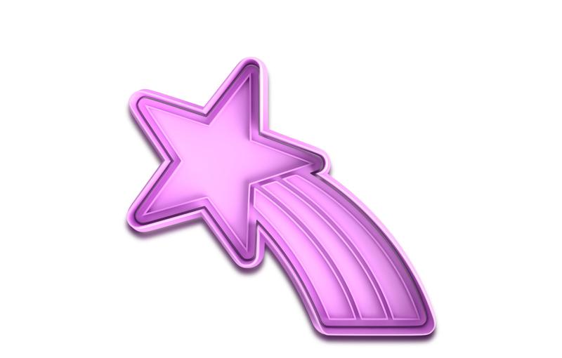 Shooting Star Cookie Cutter and Fondant Stamp