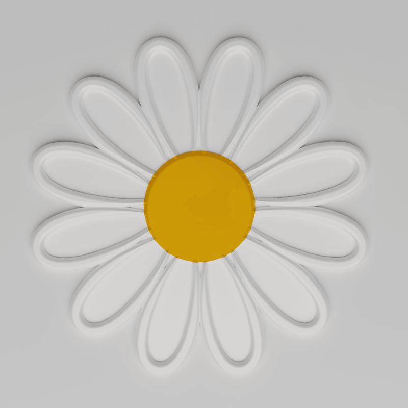 Daisy Coaster | Thin Petal Floral Drink Coaster | STL, STEP, FBX Digital Files | 3D Print Ready Table Decor