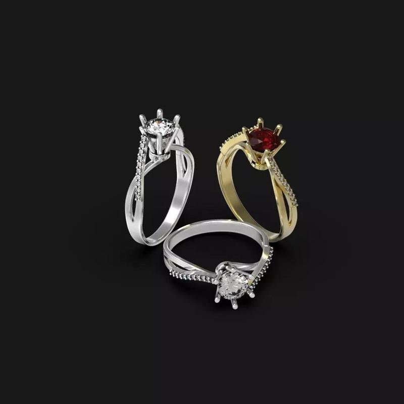 Ring three engagement rings