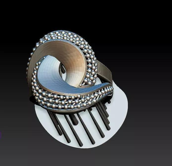 ring67 silver hair comb
