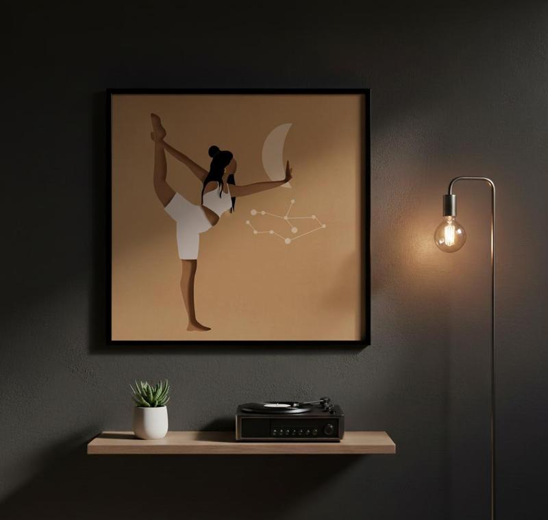 Yoga Pose & Zodiac Constellation 3D Wall Art 3D Model Description