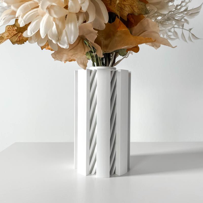 The Landis Vase, Modern and Unique Home Decor for Dried and Preserved Flower Arrangement  | STL File