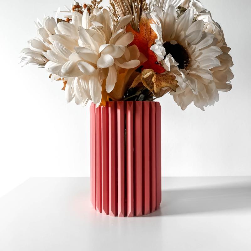 The Teris Vase, Modern and Unique Home Decor for Dried and Preserved Flower Arrangement  | STL File