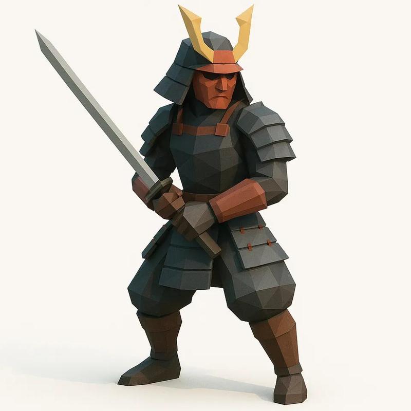 Samurai low poly   