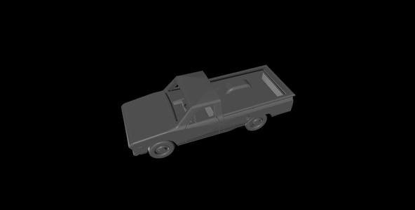 1/87 Scale 1974 Ford Courier Pickup Truck.stl