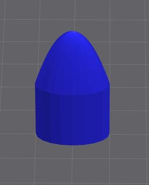 Pointy cylindrical USB cap