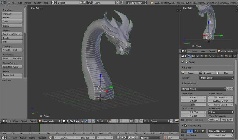 Blender-Made Dragon Bust