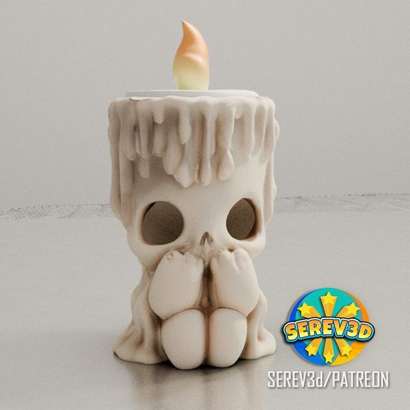 Cute Creepy Candle Holder - NO SUPPORTS needed