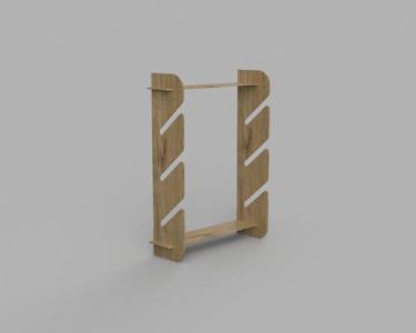 Skateboard rack display laser cut