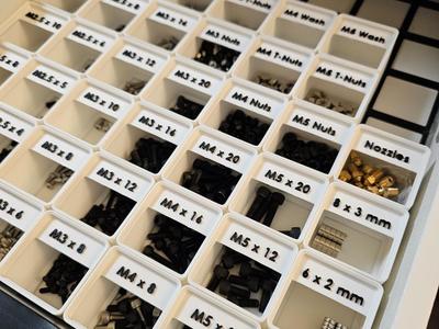 Gridfinity Ultra Light Metric Screw Bins