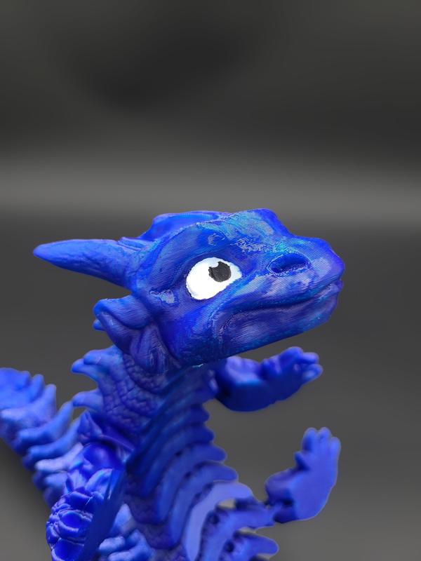 Cold Spell, Winter Dragon - Articulated Dragon Snap-Flex Fidget (LooseJoints)