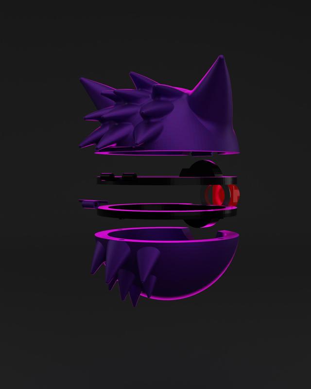 GengaBall Gengar Themed Opening Pokeball - Fan Art