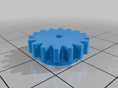 Hobby servo pinion gear with cutout