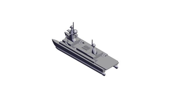 1/350 Scale General Dynamics BAE Naval Drone.stl