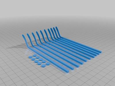 Hockey stick 2 with pucks