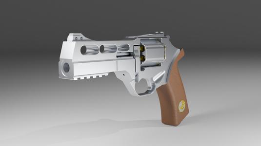 Rhino Revolver Pistol Handgun Firearm Prop 50ds 3D-printable