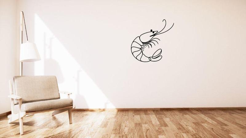 Shrimp wall or table decoration