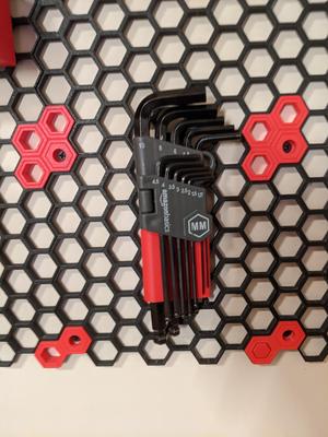 HSW Amazon Basics / Tekton Metric Allen Key Set Holder [Honeycomb Storage Wall]