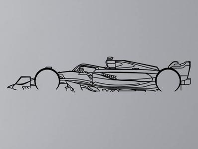 Mercedes F1 Silhouette Wall Art