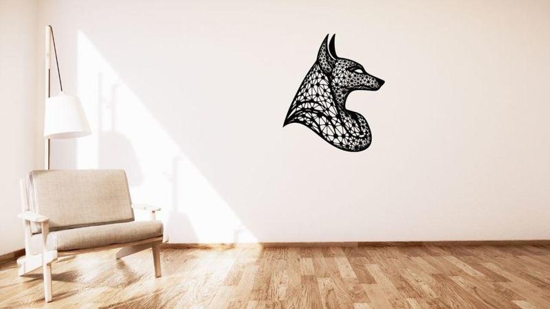 Anubis Voronoi wall decoration