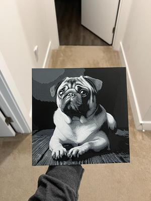 Pug Art Hueforge