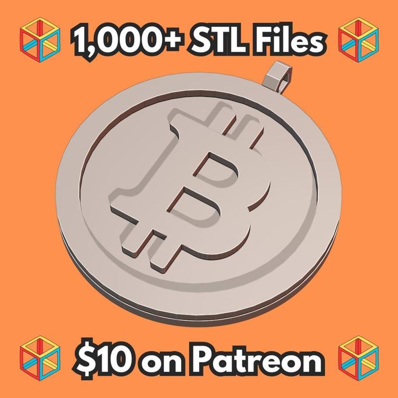 Bitcoin Pendant Necklace for Cryptocurrency Enthusiasts MineeForm FDM 3D Print STL File