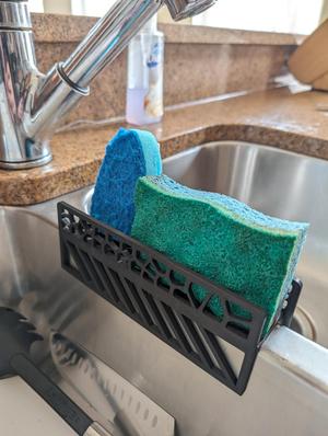 Voronoi Sink Sponge and Dish Wand Holder