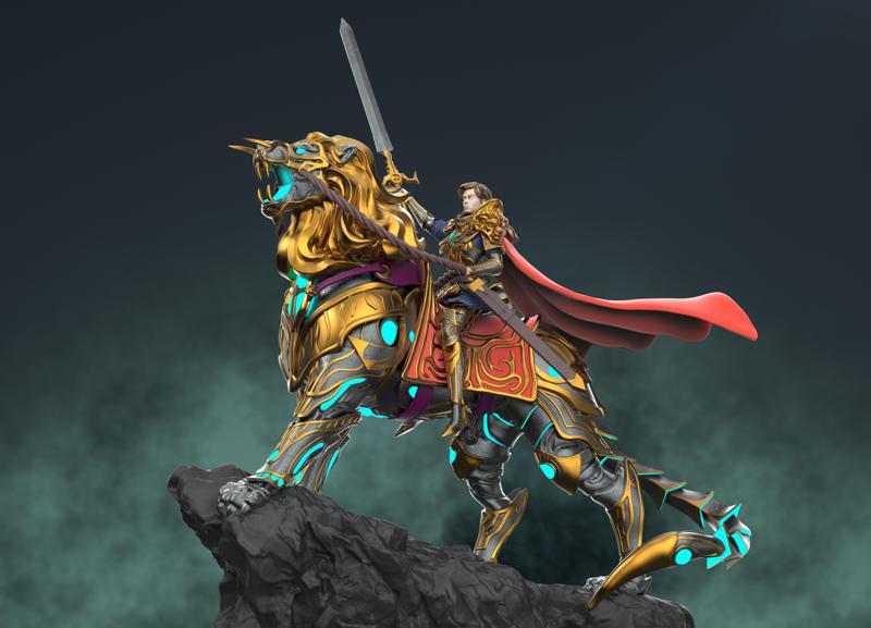 Althea the Radiant (Mounted on Aslan)