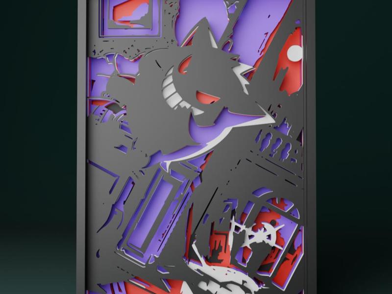 Gengar pokemon pocket 3D card