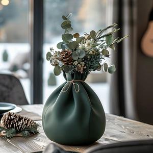 Evergreen Vase for Christmas Decor