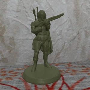 Action Figure DND Miniature Mandalorian Style, Nosupport, FDMready, Fastprint, Figurine,TTRPG   